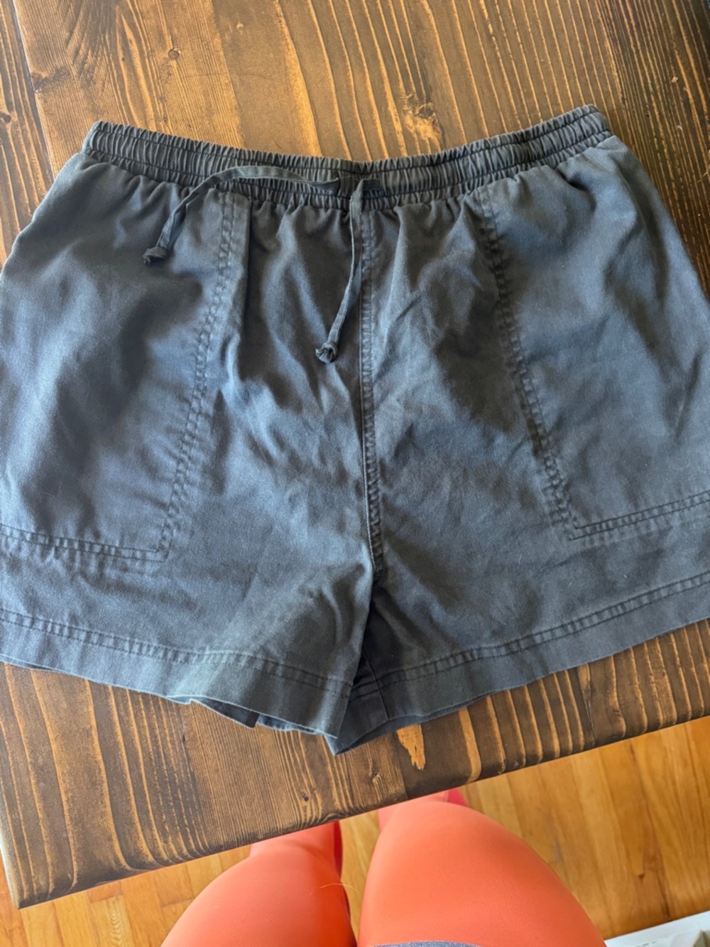 Double Zero Casual Drawstring Cotton Shorts - Charcol